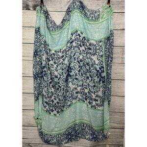 NWT BCBGeneration Blue & Mint Floral Print Scarf